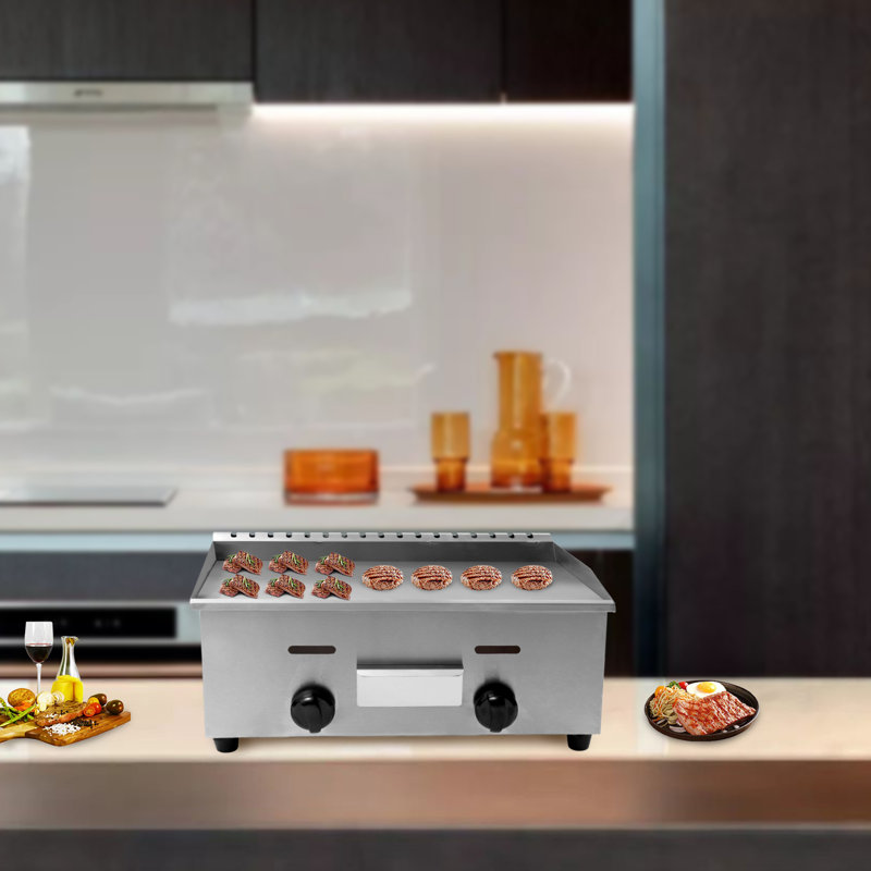 JOYDING Commercial Gas Griddle Countertop NonStick Flat Grill